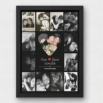 Quadro C/ Moldura Casal Personalizado 13 Fotos
