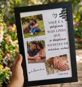 Quadro Casal 3 fotos