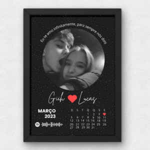 Quadro Personalizado Foto e Data