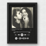 Quadro Casal Spotify Personalizado | Fundo Preto