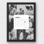 Quadro Casal Personalizado C/ 8 Fotos + Data Especial