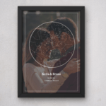 Quadro Casal Mapa Estelar Foto de Fundo