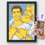 Quadro Cartoon Personalizado Efeito Simpsons (I.A)